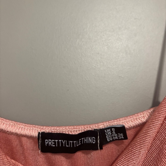 PrettyLittleThing Slinky Twist Bust Flared Jumpsuit - Picture 4 of 4